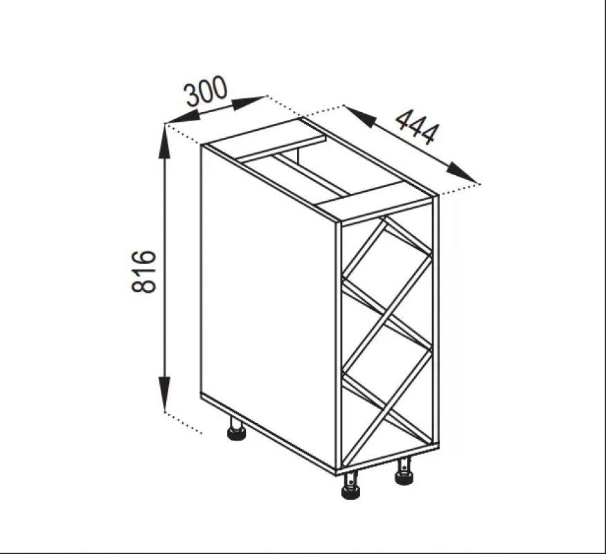 Прованс 30/820 під пляшки нижній модуль
