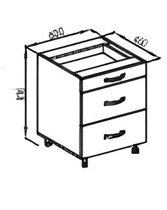 Б'янка Ш 60/820 1+2 наравляючі повного висуву нижній модуль