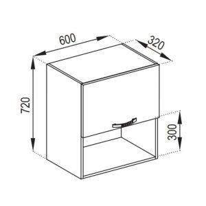 Б'янка 60/720 Б під мікрохвильову піч верхній модуль