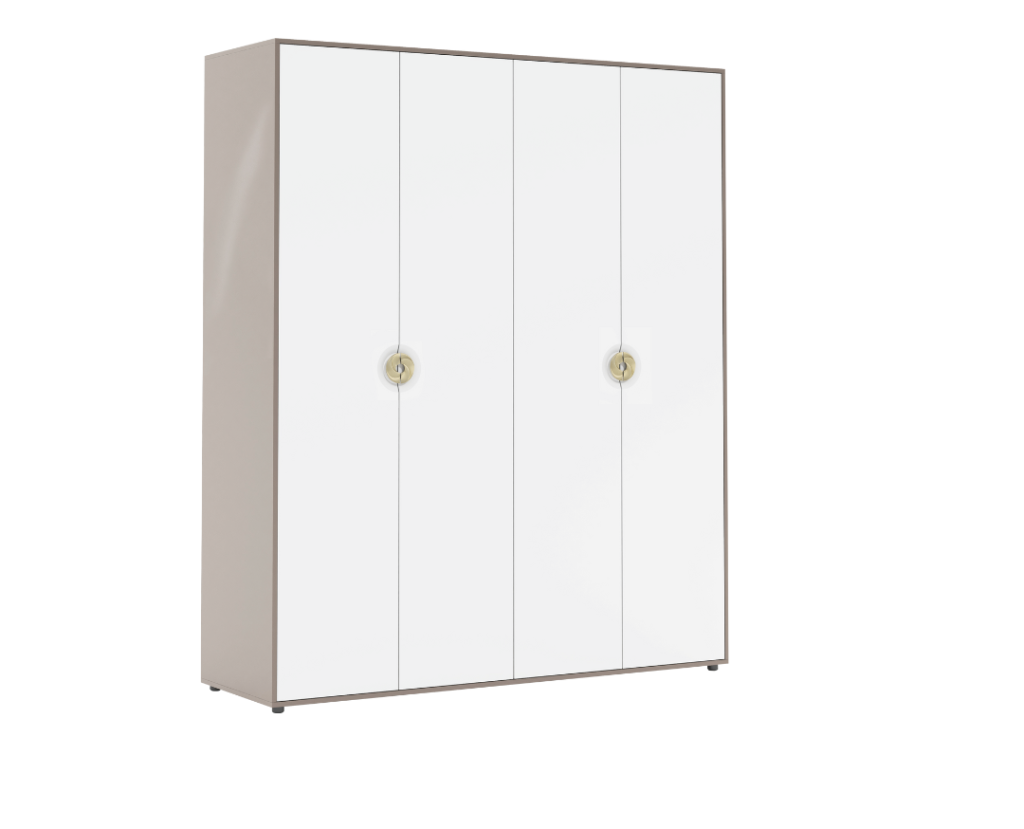 Фіруоза 4Д шафа чотиридверна з фарбованими фасадами від фабрики Світ Меблів Україна