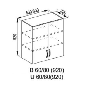 Б'янка 80/920 вітрина верхній модуль