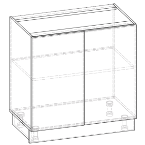 Гамма 60 МДФ матовий нижній модуль