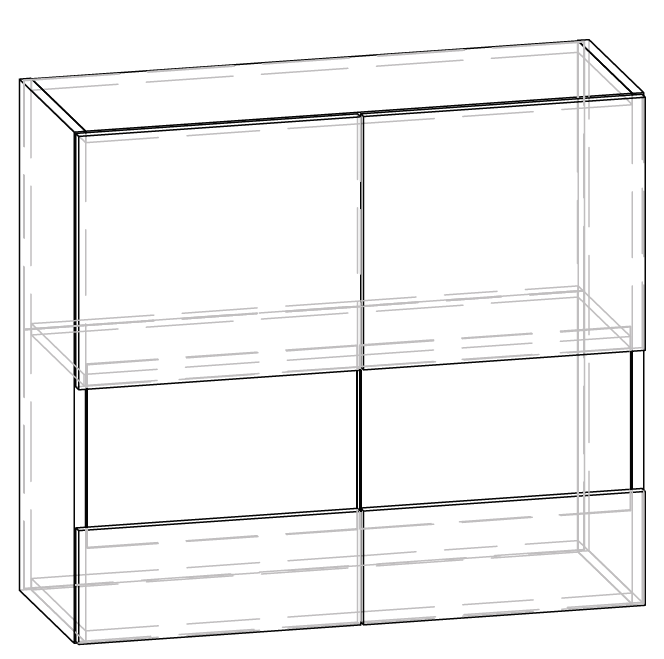 Гамма 80 вітрина лаковані фасади