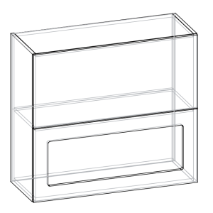 Гамма 80 верх МДФ матовий горизонтальний модуль