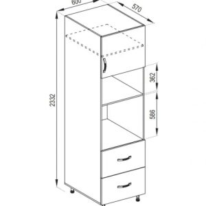 Б'янка П ДШ 60/920 під мікрохвильову піч направляючі повного висуву модуль