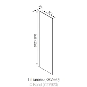 Прованс Пенал Панель/2032/720 нижній модуль