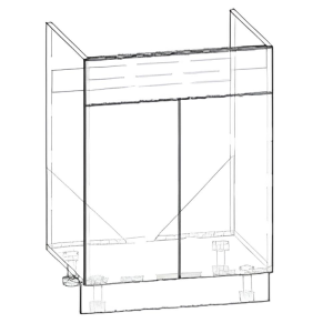 Гамма 60 низ мийка лаковані фасади