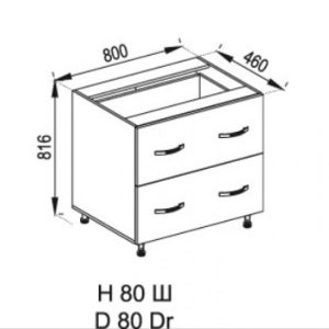 Б'янка Ш+ВШ 80/820 наравляючі прихованого монтажу нижній модуль