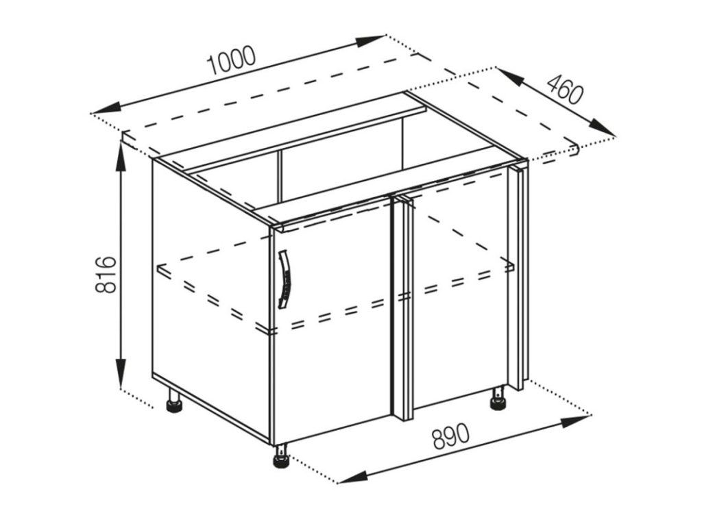 Б'янка 100/820 кутовий нижній модуль