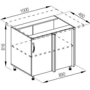Б'янка 100/820 кутовий нижній модуль