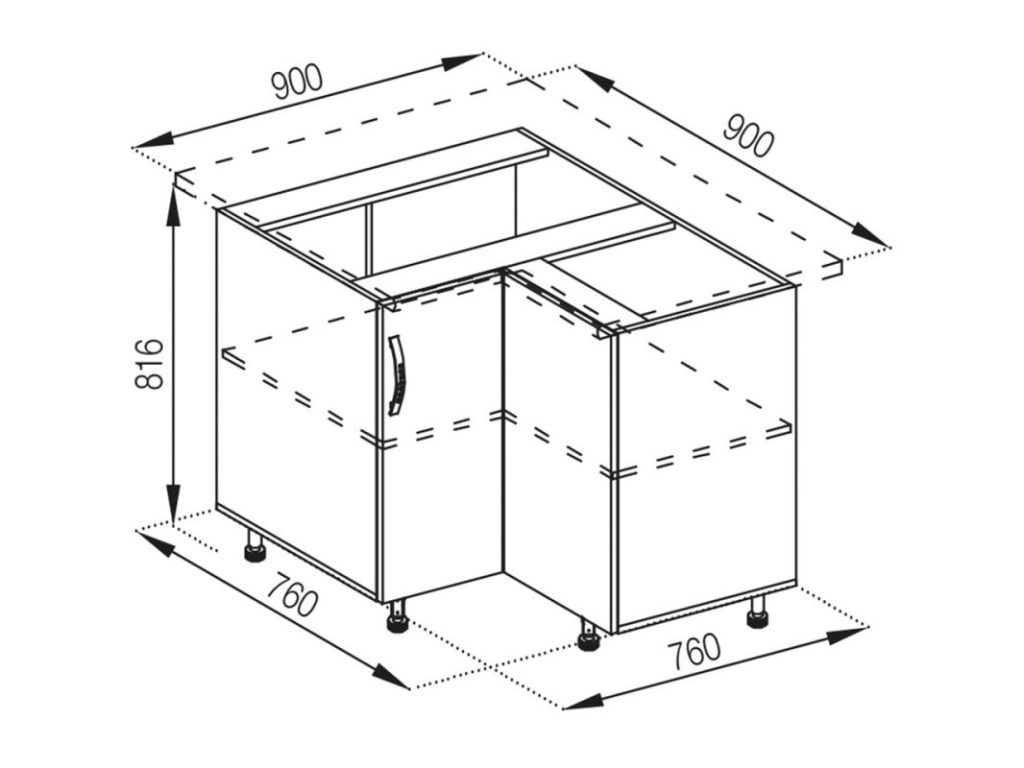 Б'янка 90/820 кутовий нижній модуль