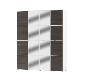 Шафа Круїз 4-дверна з дзеркалом Дакар/білий – Світ Меблів Україна