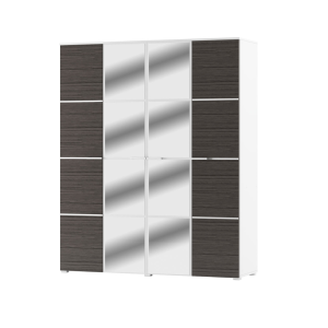 Шафа Круїз 4-дверна з дзеркалом Дакар/білий – Світ Меблів Україна