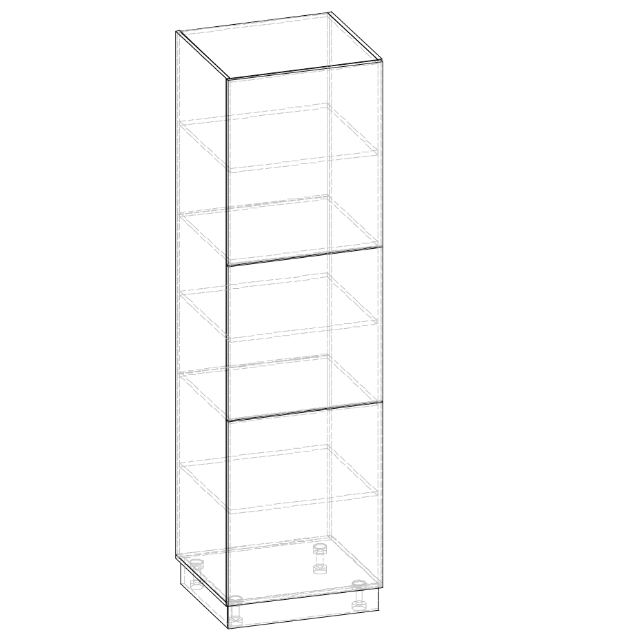 Гамма 60 пенал лаковані фасади