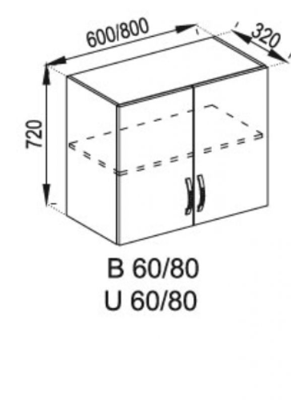 Прованс 80/720 вітрина верхній модуль