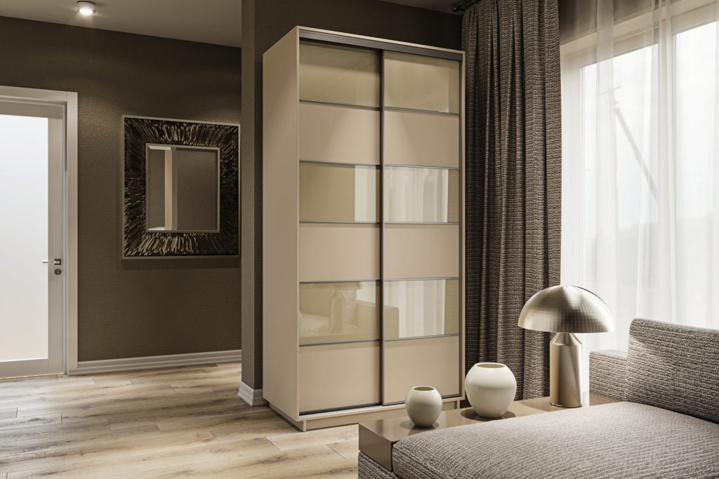 ШК-ЛК-110 дводверна шафа-купе з фарбованим склом від Гарант НВ