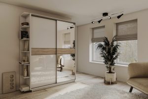 ШК-ФДЛ-180 дводверна шафа-купе з фасадами лакобель від Гарант НВ