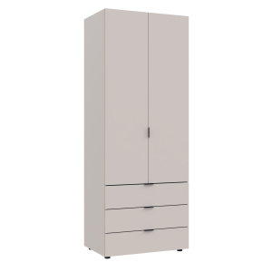 Шафа дводверна з шухлядами для одягу Гелар Doros 2 ДСП білий, сонома, графіт, кашемір