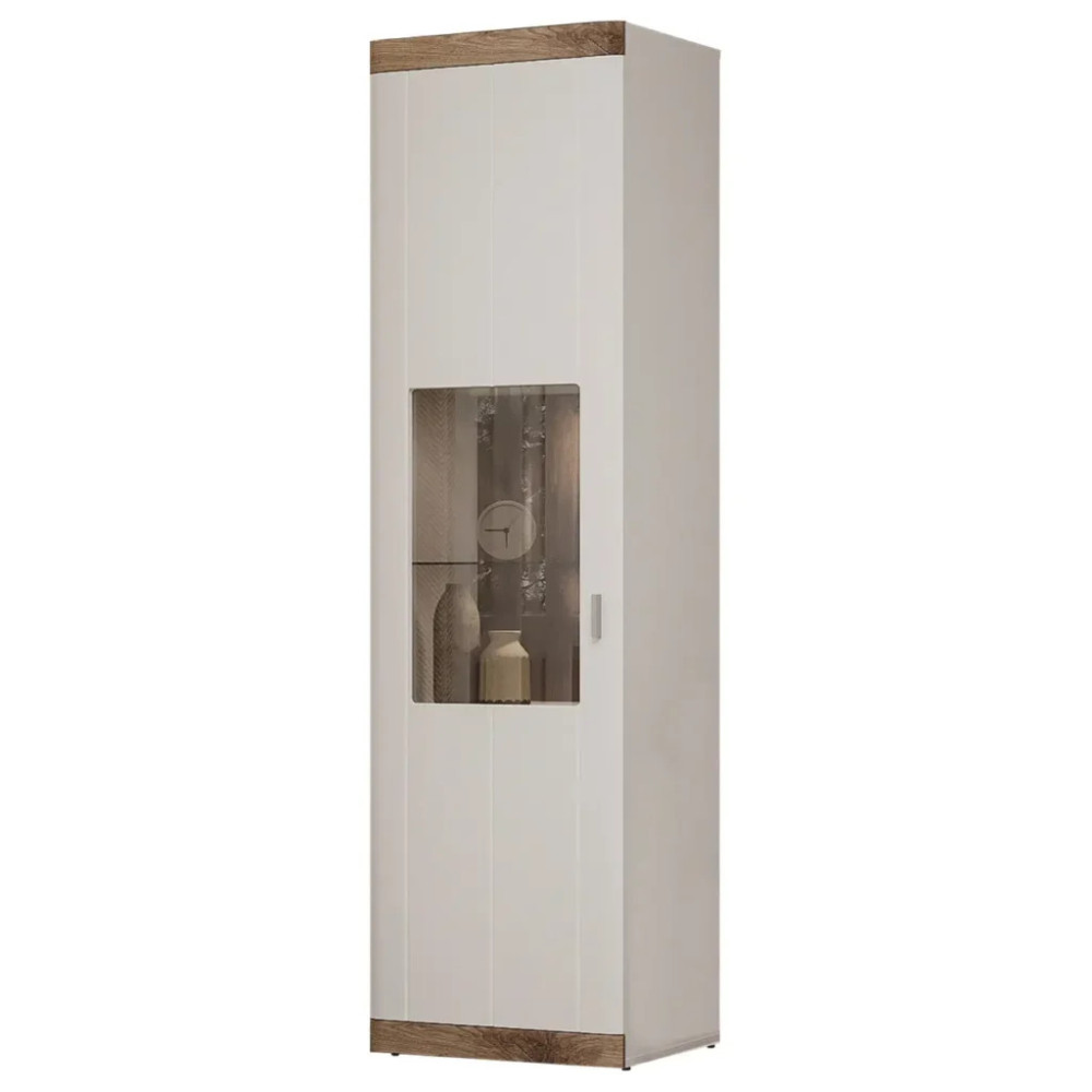 Санторіні пенал високий 1Д білий/дуб вікінг від фабрики СОКМЕ Україна