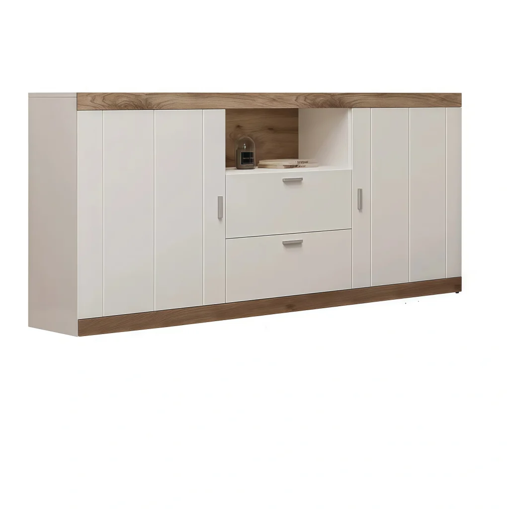 Санторіні комод 1800 2Д2Ш білий/дуб вікінг від фабрики СОКМЕ Україна