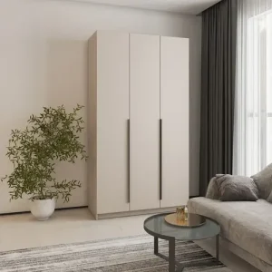 Шафа 3-дверна MebelStar Оскар ДСП BL-B, стандарт 120x52x220 см Кашемір